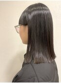 髪質改善ストレート 切りっぱなしロブ 担当近森