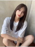 20代30代大人かわいいセミロングヘア★グレージュ