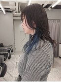 ブリーチ/インナーカラーブルーグレージュ