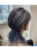 メンズウルフ×インナーカラー