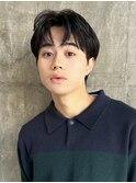 艶センターパートスペインカールブルーブラック韓国マッシュ