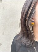 顔まわの白髪を活かしたおしゃれインナーカラー