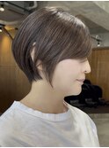武蔵小杉大人ショートボブベージュカラー小顔レイヤーくびれボブ
