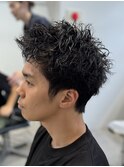 札幌スパイキーショートツイストスパイラルパーマメンズ短髪
