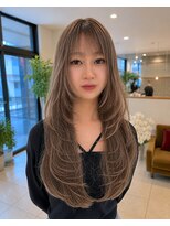 フィガロレーブ(FIGARO×REVE)&nbsp;ハイライトカラーミルクティーベージュケアブリーチダブルカラー