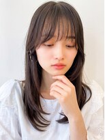 アンジュール(UNJOUR.)&nbsp;韓国風髪質改善ブラウンレイヤー/顔周りレイヤー