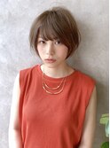 小顔マッシュショート×イルミナグレージュカラー