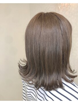 ヘアーアンドメイク ドレス(DRESS) 切りっぱなしミディ　オリーブブラウン