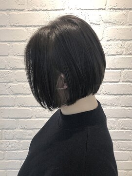 デイジー インデックスヘア 大島店(DAISY index hair) シンプルショートボブ/ミニボブ/ショート/黒髪ボブ/前下がりボブ