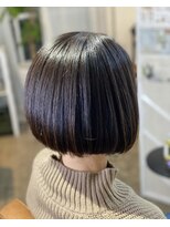 ツムグ 代官山店(TUMUGU) 大人可愛いマッシュボブアースカラー白髪ぼかし脱白髪染め