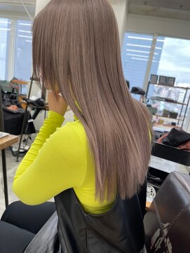 ヨロヘアー(YOLO hair) ハイトーン　ケアブリーチダブルカラー　　シアベージュ
