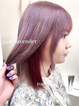 ミシェリー(misherry) 美髪ロングボブペールベージュラベンダーローズピンク韓国風ケア
