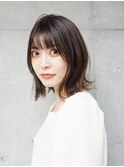 切りっぱなしボブ×ニュアンスパーマ