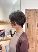 オリーブベージュショート