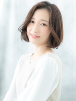 ドクターズ サロン ラブ(Dr's Salon LAB)&nbsp;ことりベージュ大人フェミニンかきあげボブe古河20代30代40代