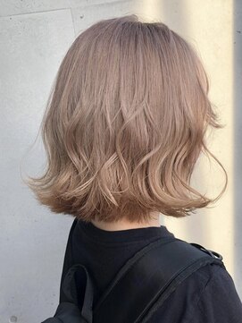アフターニュース 新潟(afternews) ダブルカラーミルクティーベージュカラーケアブリーチ韓国ボブ