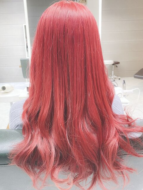 赤髪/レッドカラー/ハイトーンカラー/レイヤーロングDAY