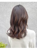 オフィスヘア　グレーベージュ　ナチュラルグラデーション