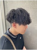 波巻きパーマ