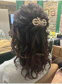 結婚式ヘアセット　ハーフアップ♪