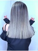 【劇的変化】ホワイトシルバーバレイヤージュ×ブリーチ２回