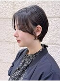 丸みショート　顔まわりカット　京都美容室　進詩織