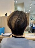 丸みのあるショートボブスタイル