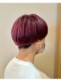 10代20代30代☆ハイトーンマッシュ・ピンクバイオレッド