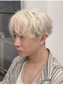 センターパート/韓国/ホワイトブロンド/渋谷/表参道