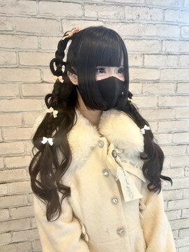 ハウス(HAUS.) 横浜ヘアメライブヘアセット　ハーフツインあみたらし