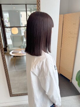 レターバイノベル(letter by novel) 大人ショートボブひし形ショートオリーブグレージュミニボブ