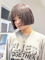 ラック 表参道(LUCK)&nbsp;ラベンダーグレージュ/似合わせカット/ボブ/グレージュ/シルバー