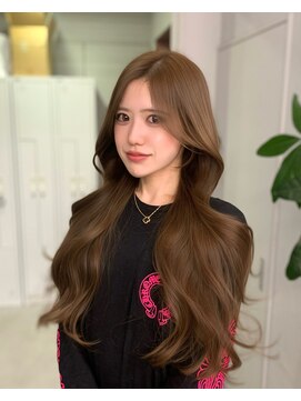 シェス 梅田茶屋町(shes) 韓国風ヘア×ブリーチなしカラー/アリサ