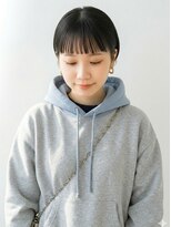 キビト(kibito)&nbsp;オン眉前髪ぱっつん前髪黒髪ショート新宿曙橋20代30代40代