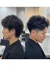 【好印象束感☆】メンズカット+波巻きスパイラルパーマ¥13000