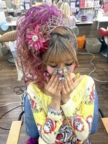 ヘアセットアップス(UP's)&nbsp;アクセサリー可愛い♪『スジ盛りサイドちらしフルアップ♪』