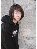 【王道ショートボブ×さりげなくハイライト】