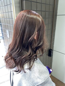 シェノン 梅田(CHAINON) ブリーチ無しダブルカラー×大人上品ピンクベージュカラー