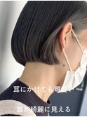 #ボブ#くびれボブ#ぱつっとボブ#耳掛け#ワイドバング