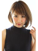 【30代40代50代】前髪あり　大人可愛いひし形ボブ