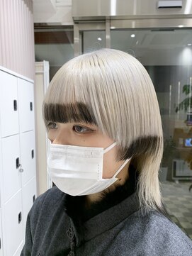 シンシェアサロン 原宿店(Qin shaire salon) テラコッタ ミニウルフ ツートンカラー