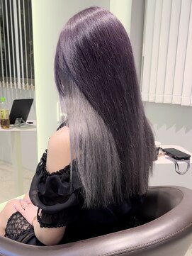 ケリーアン 太田(kelly.un) ダークパープル　インナーカラー　シルバー