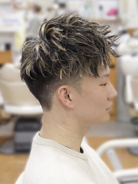 ベンケイ 長吉出戸店(benkei) ツーブロックメッシュアップバング