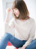 アルバハナレ 横浜(αlba HANARE)&nbsp;関内/髪質改善/うるツヤシルキーベージュ×ふんわりカールボブf