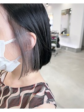 フラット(FLAT) イヤリング×ラベンダーグレー