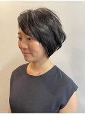 ニューヨークドライカット×美髪アシンメトリーショートボブ