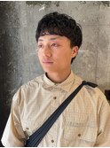 メンズショート　パーマ