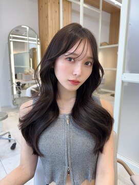 アフロートリノ(AFLOAT Leino) 大人可愛い ロングレイヤー 顔まわりカット 前髪カット#