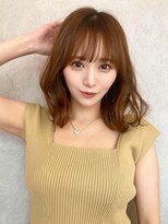 ルームバイシー 新宿(Loom. by Sea)&nbsp;韓国風前髪/シルキーベージュ/グレージュカラー/斜めバング