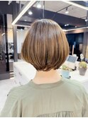 ☆くびれショートワンカールボブ大人前髪シースルーバング